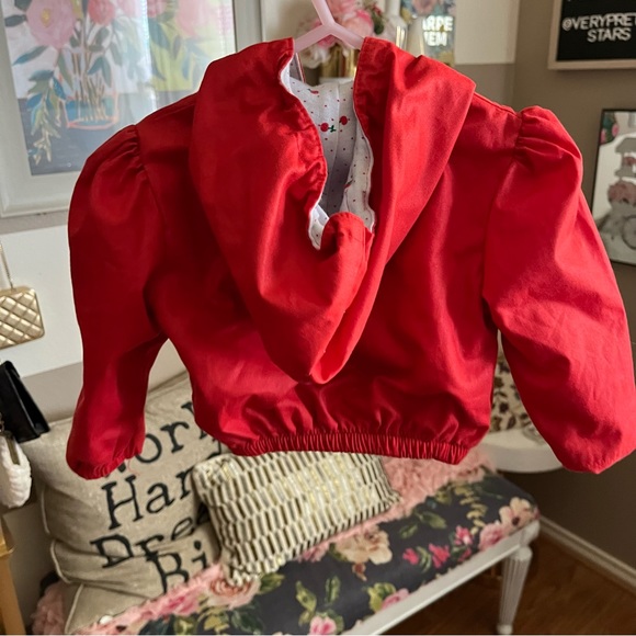 Vintage Oshkosh red zip jacket size 12M - Picture 6 of 9